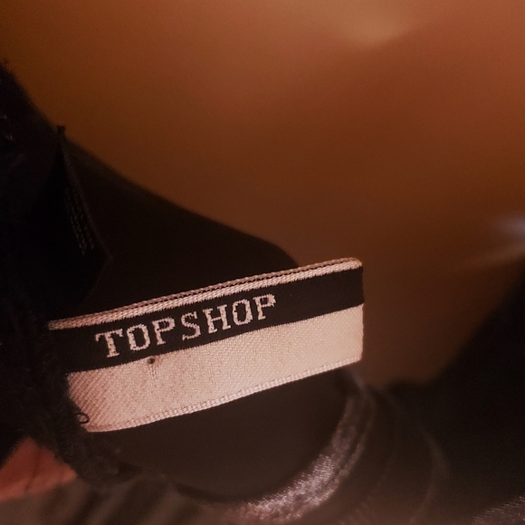 TOP SHOP Crushed Pewter Velvet LG. C/S Slit Dress-8-New - Picture 8 of 13